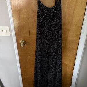 SHEIN Black Polka Dot Wide-Leg Jumpsuit